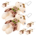 thumbnail image 3 of BRIGHTFUFU 6 uds pequeños osos de peluche con cadenas colgantes muñecos de osos de peluche para llavero de ramo DIY, 3 of 8