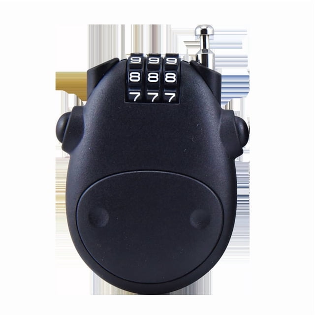 Cow Pattern Anti-Theft Password Lock: Extendable Steel Wire Security Lock for Motorcycle Helmets, Electric Bikes & Luggage – Durable, Secure Fixation for All Riders (Black & Cow Design)