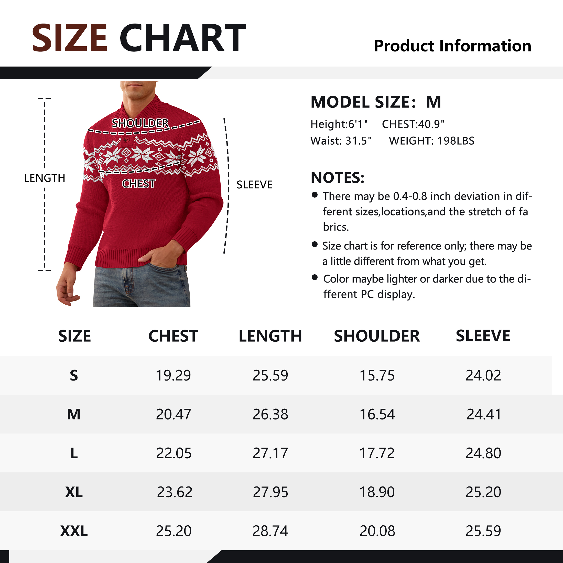 Iceglad Men's Fair Isle Christmas Sweater Pullover photo 5