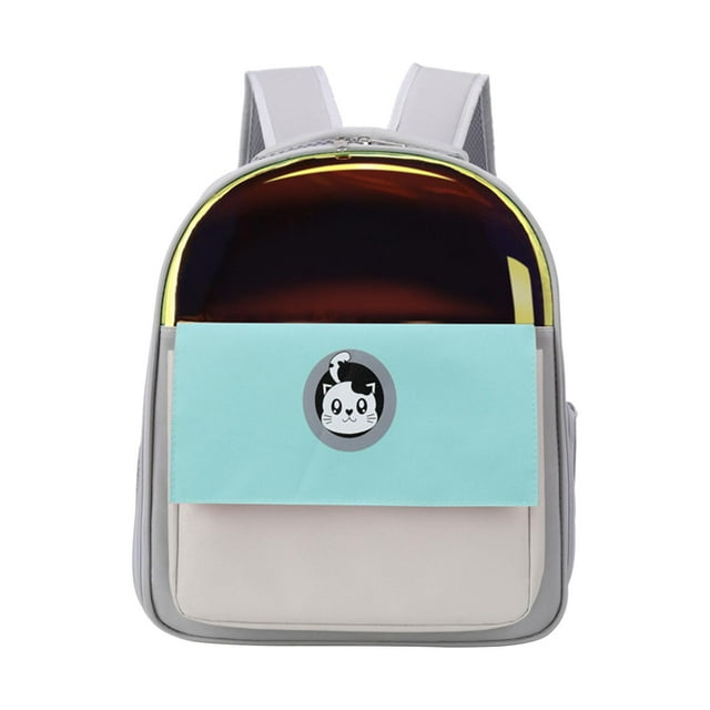 DOLITY Sac à Dos de Transport Portable pour Chien et Chat Réglable avec Poches de Rangement Sac à Fermeture Éclair Vert Pâle
