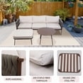 thumbnail image 4 of PATIOEASY 3-Piece Outdoor Patio Conversation Set, Metal Frame Woven Rope Sofa Set with Ottoman & Coffee Table, All-Weather Patio Furniture for Backyard, Pool-White, 4 of 8
