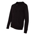 thumbnail image 2 of Independent Trading Co. Lightweight Jersey Full-Zip Hooded T-Shirt SS150JZ Black 3XL, 2 of 5