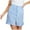 Blue, variant on IROINNID Women's Summer Fashion Casual Plaid Buttons High WaistSkirt Short Empire Waist Short Print Skirt