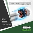thumbnail image 3 of 236575, RVGUARD RV Slide Out Motor, Replacement in-Wall Motor, IG-42 (10mm) Assembly, 294:1 High Torque Gear Ratio, Compatible with Lippert Schwintek in-Wall Slide System, 12V, 3 of 5