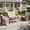 Beige, variant on NestNook 4-Piece Wicker Patio Furniture Set, 4-Seat Conversation Set with Loveseat, 2 Swivel Rocking Chairs, Table, 330lb Weight Capacity, Waterproof