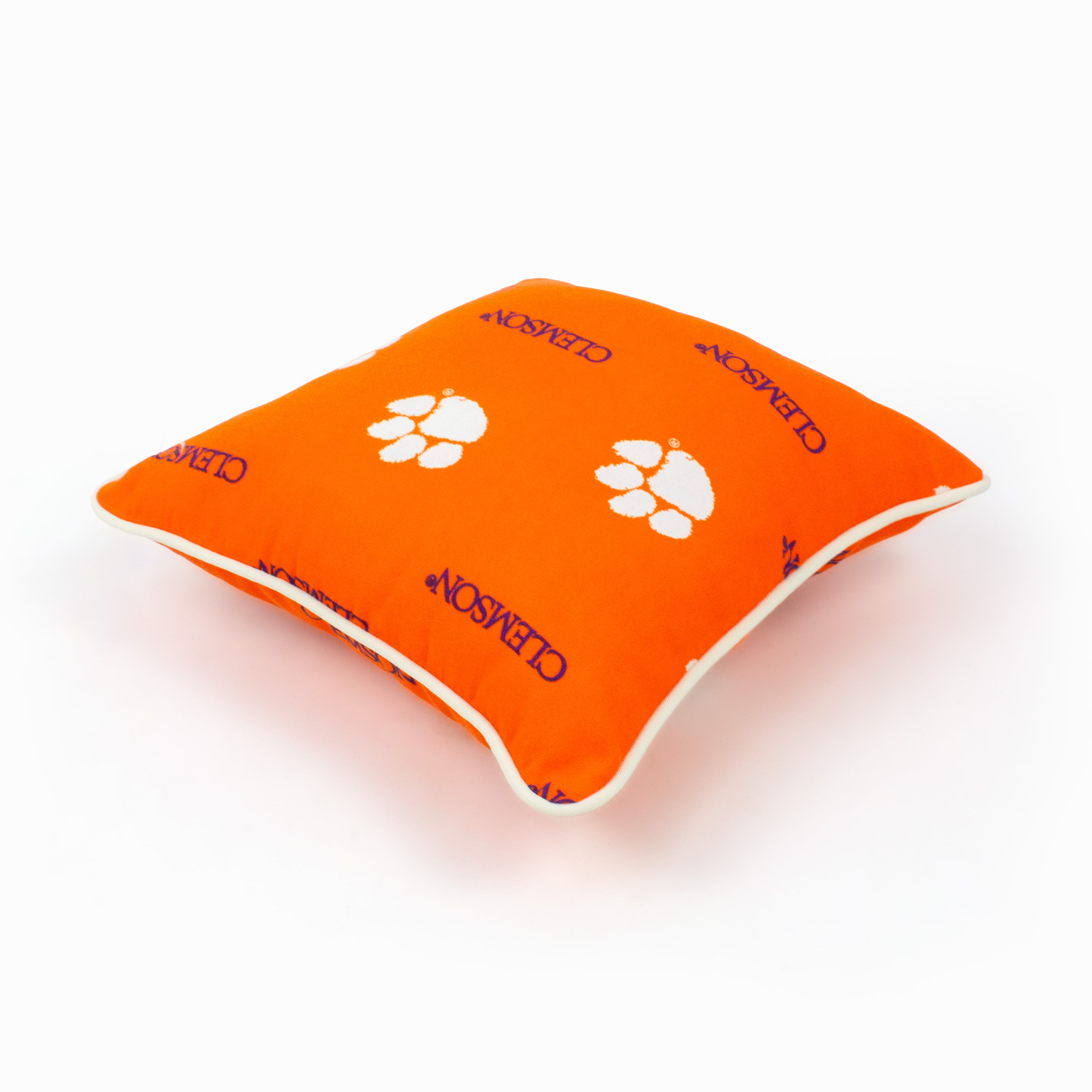 Clemson Tigers College Covers Indoor or Outdoor Decorative Pillow 16 in x 16 in