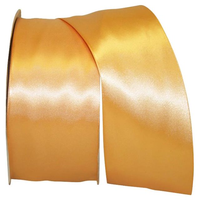 Reliant Ribbon 4950-035-40K 20.5 in. 50 Yards Double Face Satin Ribbon, Gold