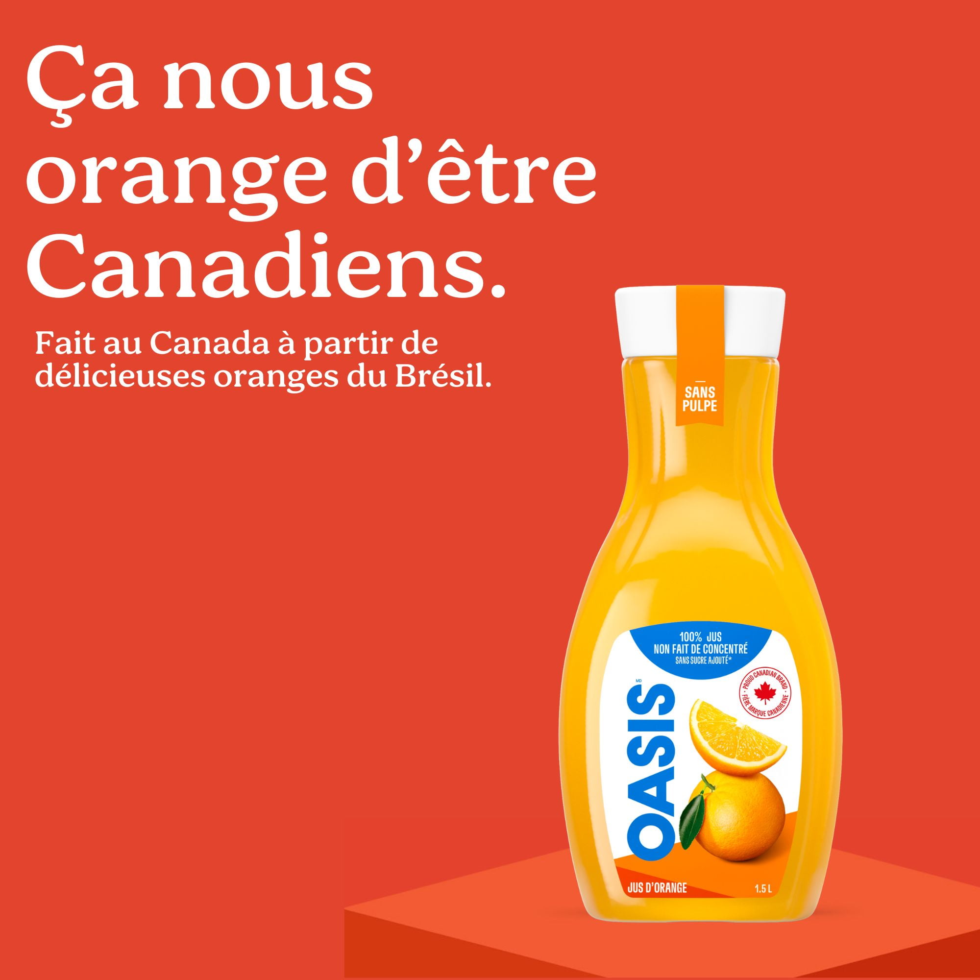 Orange Juice with Pulp, Not from Concentrate, 1.5 L