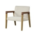 thumbnail image 7 of Nathan James Hudson Natural Flax Upholstered Accent Chair with Arms Wrapped in Chestnut Brown Faux Leather, 7 of 7