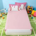 thumbnail image 4 of Manfei Kawaii Baseball Zipper Queen Comforter Set with Fitted Sheet and 2 Pillowcases, Cute Sports Zipper Bedding Set, Pink Red Blue White, 4 of 7