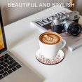 thumbnail image 6 of Spring Reddish Brown Eucalyptus Coasters Set of 6, Absorbent Coasters for Drinks, Botanical Leaf Country Coaster for Desk Coffee Table Protection, Home Decor House Warming Gifts 4", 6 of 8