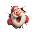 thumbnail image 2 of Santa Breaking Through Wall Sticker - 11.4Inch Christmas Decal, 3D Peel and Stick Wall Art for Holiday Home Decor, 2 of 9