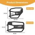 thumbnail image 2 of 48mm Tube Doors Tubular Half Doors with Side View Mirror Compatible with 2018-2024 Jeep Wrangler JL JLU & Gladiator JT 4XE Safari Off Road Summer Trail Adventure-US Flag Style( 4 PCS tube doors), 2 of 13