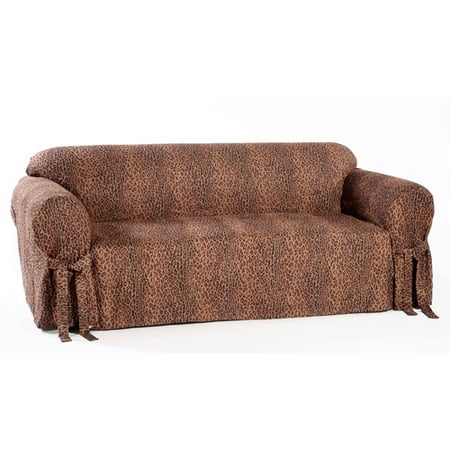 Classic Slipcovers Leopard Print Box Cushion Sofa Slipcover