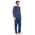 thumbnail image 2 of Ashford & Brooks Men's Jersey Knit Long-Sleeve Top and Mink Fleece Bottom Pajama Set, 2 of 5