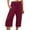 Wine, variant on ibuvkizy Womens Capri Yoga Pants Wide Leg Drawstring Lounge Pants Loose Comfy Workout Capris Sweatpants with Pockets Blue,L