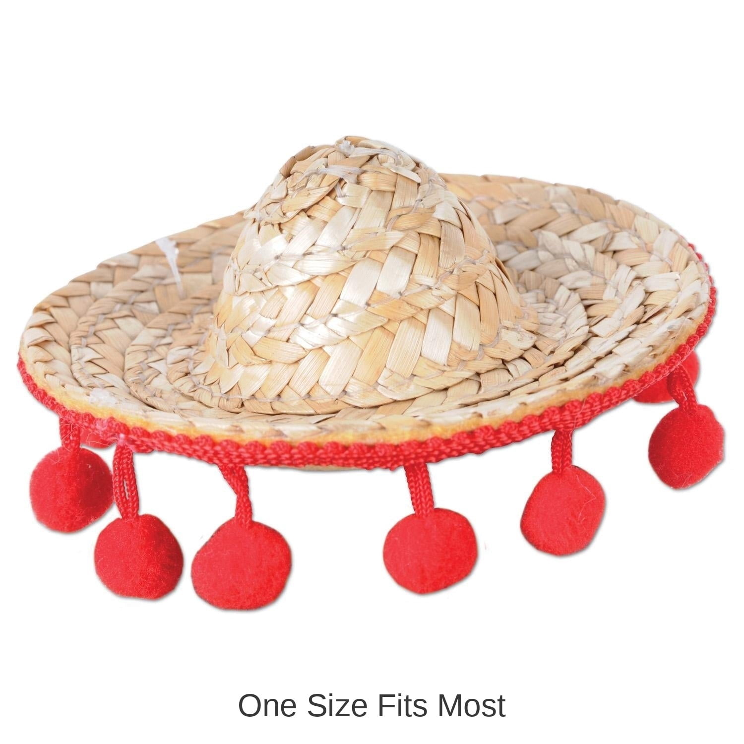 12 Pack Bulk Fiesta Sombrero Hair Clip