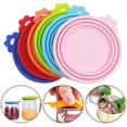 thumbnail image 1 of JUNWELL Pet Food Can Cover Lids  4 Pack Universal Dog Cat Silicone Can Lids Covers, 1 of 10
