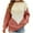 Khaki, variant on IROINNID Womens Sweater Round Neckline Pullover Sweater Color Block Casual Mid-Length Long Sleeve Fashion Tops Blouse Knitted Sweater