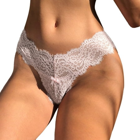 

ZMHEGW 12 Packs Womens Underwear Tummy Control Thongs Mesh Lace Female Satin String Underpants Seamless G String Fashion Lingerie Panties