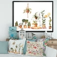 thumbnail image 2 of Designart 'Indoor House Plants Urban Jungle in Flowerpots II' Traditional Framed Canvas Wall Art Print, 2 of 5