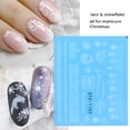 thumbnail image 3 of Pegatinas navideñas para uñas Copo de nieve Nail Art Calcomanías de agua Láminas de transferencia para suministro de uñas Negro Blanco Encaje Ciervo Árbol Tema de Navidad Consejos de manicura para muj kaili Sencillez, 3 of 4