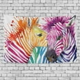 thumbnail image 4 of MYPOP Zebra Love Watercolor Tapestry Wall Decor Living Room Dorm Tapestries DIY 60 x 40 inches, 4 of 4