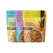Magic Spoon Protein Granola Variety 3 Pack - Honey Almond, Dark Chocolate, Peanut Butter