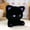 B, variant on Soft Glitter Black Cat Plush, Cute Mini Fluffy Kitten Stuffed Animal, Cozy Desk Decor & Gift for Girls