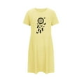 thumbnail image 5 of Teissuly Women's Oversized Short Nightgown Fashion Chest Print Short Sleeve Nightdress, 5 of 7