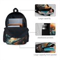 thumbnail image 4 of Zufioo Serene Ocean Sunset Pattern Adult Backpack,Wear-resistant and Breathable Multi-pocket Backpack, Suitable for Travel, Business and Outdoor Activities, 4 of 9