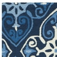 thumbnail image 4 of SAFAVIEH Four Seasons Chelsea Medallion Polyester Runner Rug, Navy/Ivory, 2'3" x 8', 4 of 6