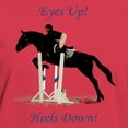 thumbnail image 3 of CafePress - Eyes Up! Heels Down! Horse Women's Dark T Shirt - Women's Traditional Fit Dark T-Shirt, 3 of 4