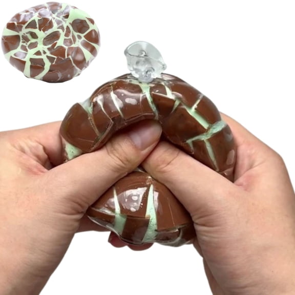 Chocolate Cracking Wax Ball Squishy Fidget Toy, Stress Relief Sensory Squeeze Toy for Kids Adults Anxiety Relief Party Gift