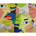 thumbnail image 5 of oneOone Polyester Spandex Medium Yellow Fabric Abstracts Sewing Material Print Fabric By The Yard 56 Inch Wide, 5 of 5
