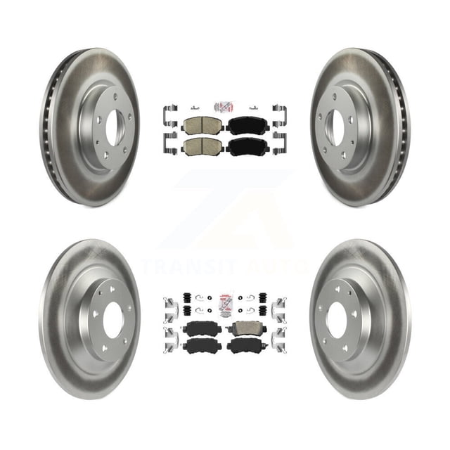 Transit Auto Front Rear Ceramic Pads and Coated Disc Brake Rotors Kit for Car 2013-2015 Mazda CX-5 KGA-102266