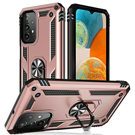 TASHHAR Samsung Galaxy A23 5G Case with Magnetic Ring Mount Kickstand Military Grade Full Body Double Layer Drop Protection Rugged Durable Detachable for Galaxy A23 5G Phone - Rose Gold