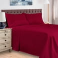 thumbnail image 2 of 400-Thread Count 100% Egyptian Cotton Lightweight Solid Sheet Set with Deep Pockets Burgundy / Twin XL, 2 of 5