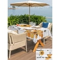 thumbnail image 4 of Outdoor Tablecloth with Umbrella Hole and Zipper, Farmhouse Bee Rectangle Table Cloth 52x70 Inch Waterproof Tablecloth, Pastoral Country Bee Grey Wooden Picnic Table Cover for Patio Camping, 4 of 7