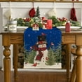 thumbnail image 3 of Smile Snowman Birds Trees Christmas Table Runner Blue 13 x 72 Inch, 3 of 7