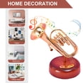 thumbnail image 4 of Adornos de caja de música CHAXIN para bar o cafetería, saxofón, trompeta, trompa, mini instrumento musical con base giratoria, regalo de Navidad y Año Nuevo., 4 of 8