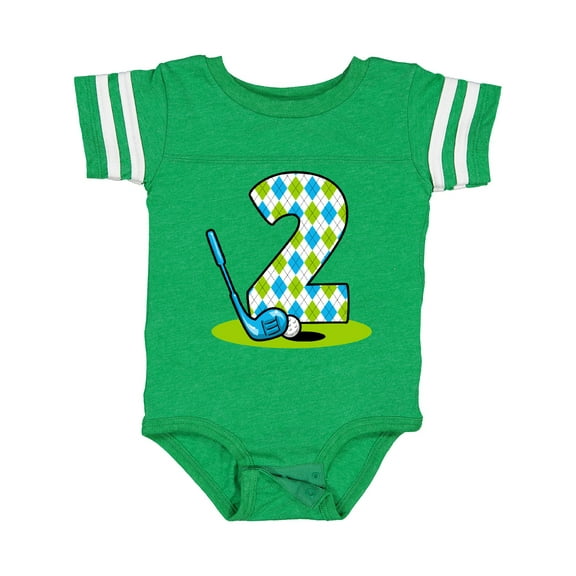 Inktastic Argyle Golf 2nd Birthday Boys Baby Bodysuit