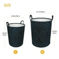 thumbnail image 5 of LNWH Laundry Basket, Ring Structure Pattern Foldable Laundry Hamper With Handles Waterproof, Medium Size, 5 of 8