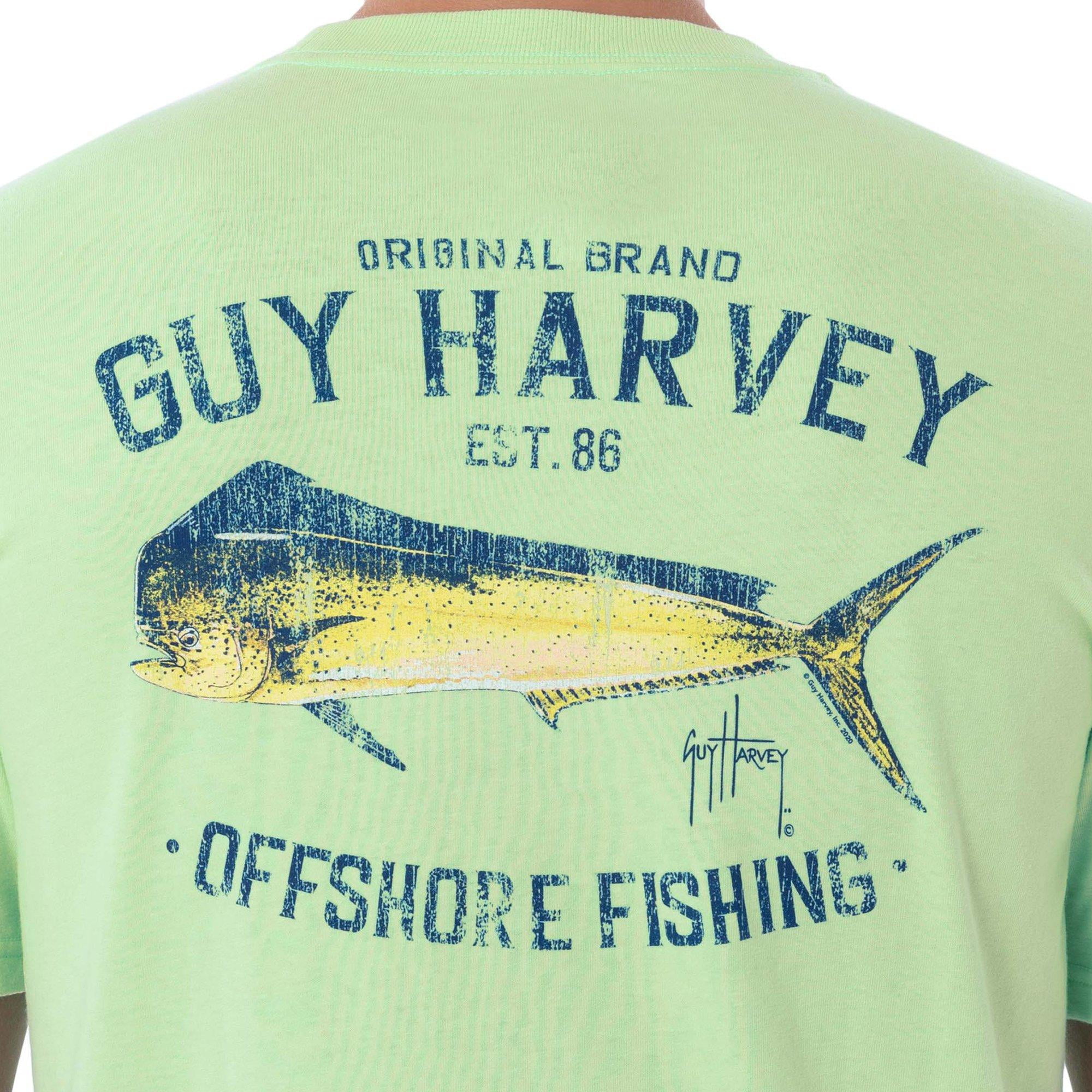 Guy Harvey Mens Offshore Fishing Pocket Short Sleeve T-Shirt Large