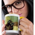 thumbnail image 2 of 3dRose, Two Meerkat, 15oz Two-Tone Yellow Mug, 2 of 7