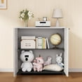 thumbnail image 4 of HOMSPARK Indoor/Outdoor Storage Cabinet with Doors, 34”x15”x34” HDPE Plastic Storage Box for Bedroom, Bathroom, Living Room, Balcony, Multi-Purpose for Daily Tools, White, 4 of 14