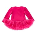 thumbnail image 4 of Byoo Newborn Girl Tutu Dresses Carnival Solid Color Full Sleeve Lace Fluffy Mini Dress with Flower Headband Kids Sweet Clothes, 4 of 5