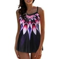 thumbnail image 3 of Womens Tankini Swimsuits Two Piece Floral Print Tank Tummy Control Bathing Suits With Boyshort, 3 of 8