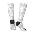 thumbnail image 4 of Balery Hand Drawn Snake Printed Novelty Socks Men's Women's Crew Socks Sports Socks Knee High Socks Cotton Socks Quirky and Cool Socks, 4 of 9