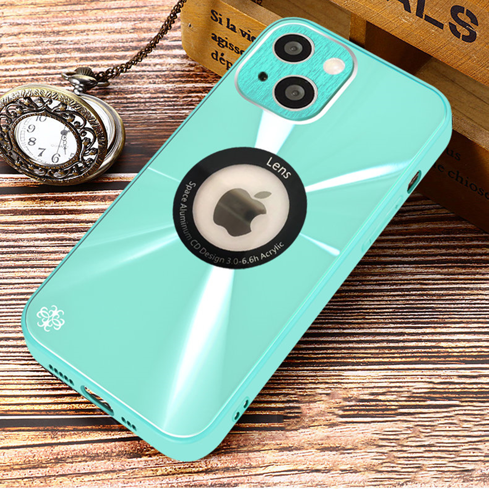 Dteck Case for iPhone 12 Pro Max CD Pattern Logo View Ultra Slim Glass